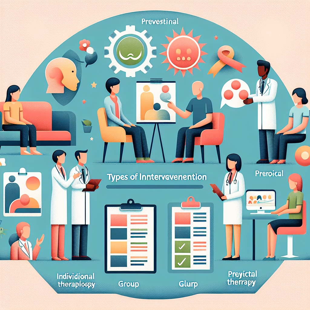 Tipos de intervención - Atención psicoterapéutica preventiva en oncología - Universidad Medica