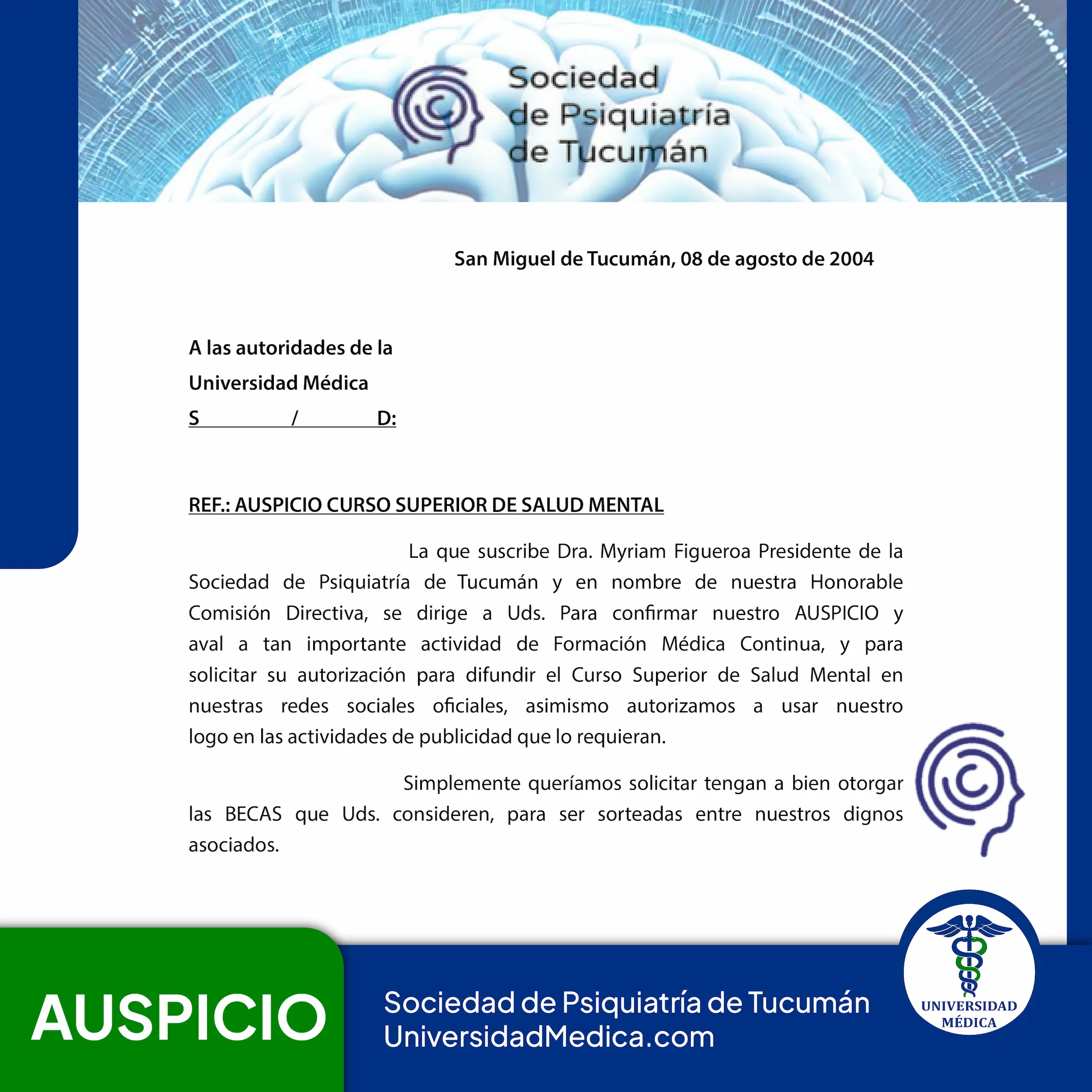 Curso Superior de Salud Mental auspiciado por la Sociedad de Psiquiatría de Tucumán