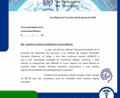 Curso Superior de Salud Mental auspiciado por la Sociedad de Psiquiatría de Tucumán